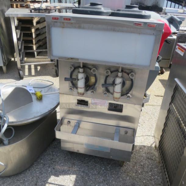 Taylor 2 Flavor Smoothie Slushie Machine, Model 432-27. Stainless steel, dual dispensers. 208-230 Volt, 1 Phase. 19x28x38 inches.