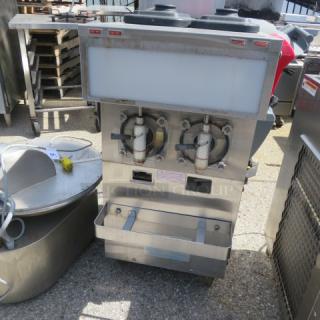 Taylor 2 Flavor Smoothie Slushie Machine, Model 432-27. Stainless steel, dual dispensers. 208-230 Volt, 1 Phase. 19x28x38 inches.