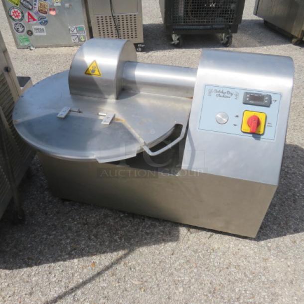 Butcher Boy K15M tabletop bowl chopper, 220V, 1 phase, 35x26x22 inches, stainless steel. Unable to test.