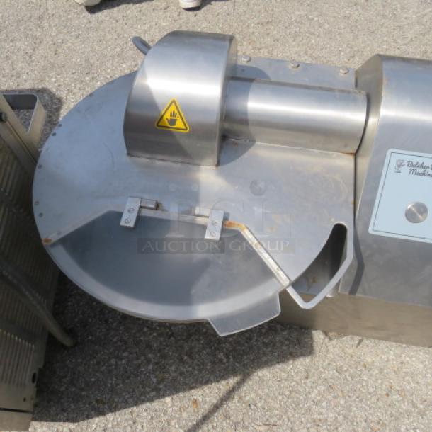 Butcher Boy K15M tabletop bowl chopper, 220V, 1 phase, stainless steel, 35x26x22 inches, unable to test, fair condition.