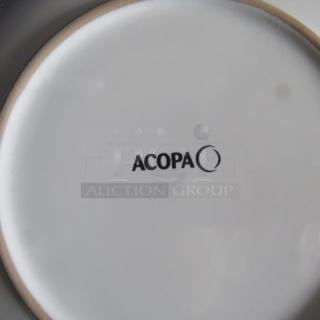 NEW Acopa 8-1/4" Bright White Plate, pristine condition, branded underneath.