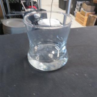 Clear rocks glass, 12XBID model, gently used, with slight flair at base. No visible chips or scratches.