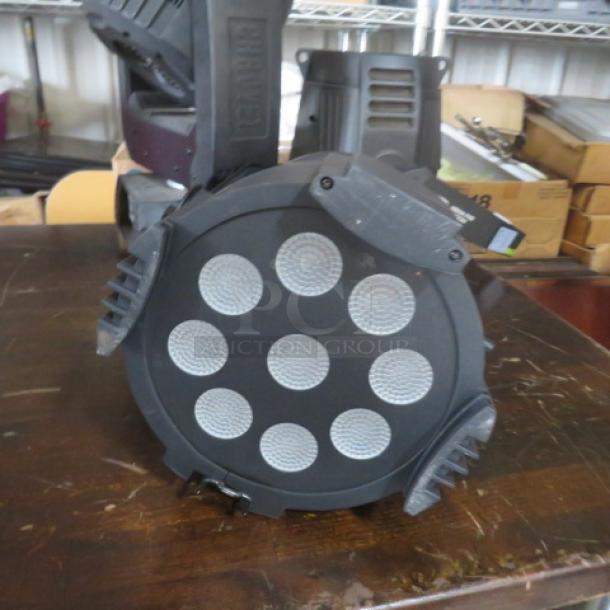 One Phillips Showline SL Par 150 Zoom stage light, black, nine LED lenses, excellent condition, $1248.00.