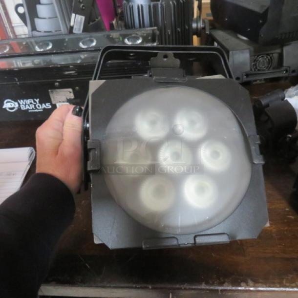 Chauvet Color Dash LED wash light, model Color Dash, 110-120V, excellent condition, visible LED layout, sturdy handle.