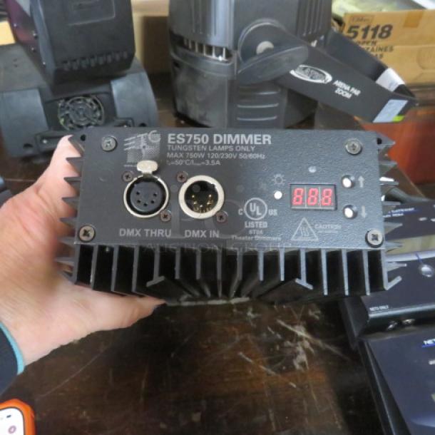 ETC ES 750 Dimmer, 120/230V, for tungsten lamps. Features DMX input/output. UL listed. Good condition.