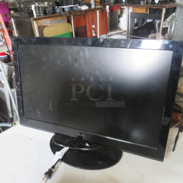 LG Flatron 21.5" LCD LED Monitor, Model E2251T-BN, black, used condition, visible power cord, minor surface wear.
