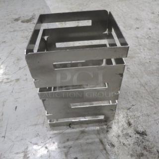 Rosetto Stainless Steel Riser, 6x8 inch, used condition, stackable with slotted design.