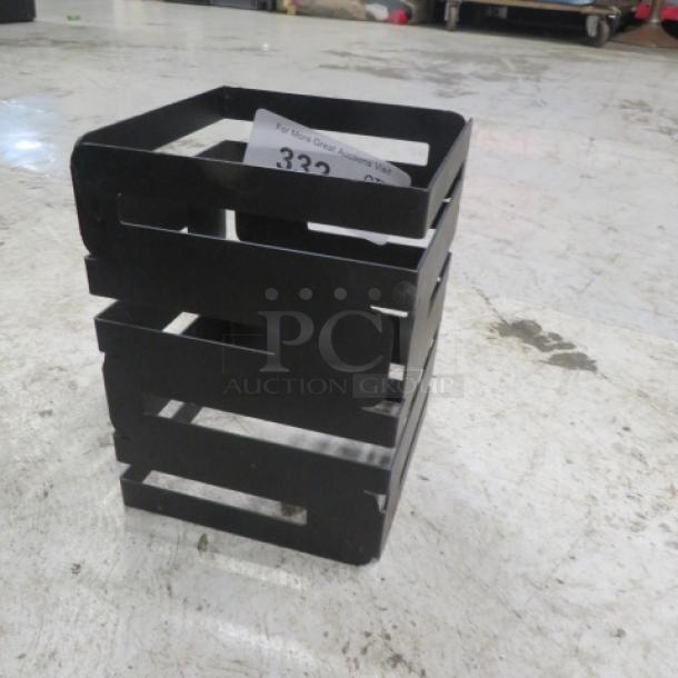 Rosetto Black Metal Riser, 6x8 inches, durable design, excellent condition, auction item with visible price tag $153.64.