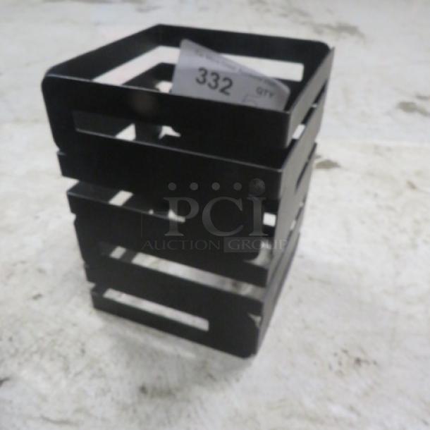 Rosetto Black Metal Riser, 6x8 inches, modern design, durable metal, excellent condition. Price: $153.64 each.