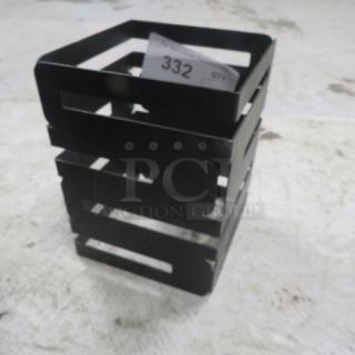 Rosetto Black Metal Riser, 6x8 inches, modern design, durable metal, excellent condition. Price: $153.64 each.