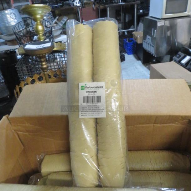 Box of approximately 1200 paper muffin holders, wrapped in plastic. Label indicates "Restaurantware, RWASCUPK." New condition.