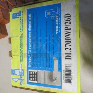 New Trilogy T2 Digital Lock, model DL2700WP/26D, in original packaging. Item priced at $490.28.