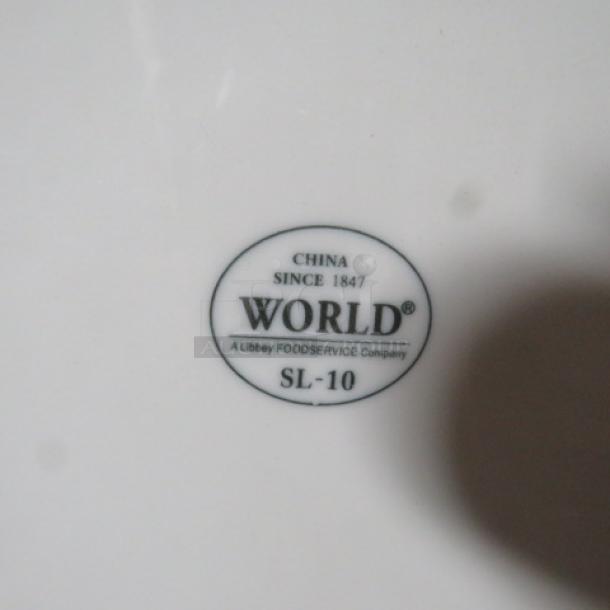 New World Square Plate, 11-inch, model SL-10. Marked "World since 1847."