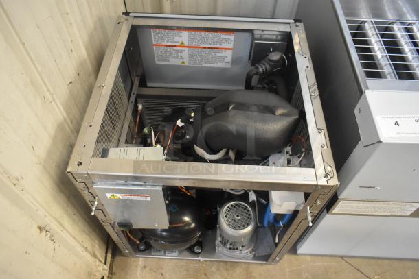 Brand new 2025 Manitowoc RNP0620A-161 Nugget Ice Machine, 591 lb capacity, 115 volts, 1 phase, with visible components.