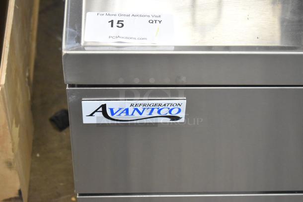 Brand new Avantco 178CBE60HC Chef Base, two drawers, scratch and dent condition, with commercial casters, 115V, 1 Phase.