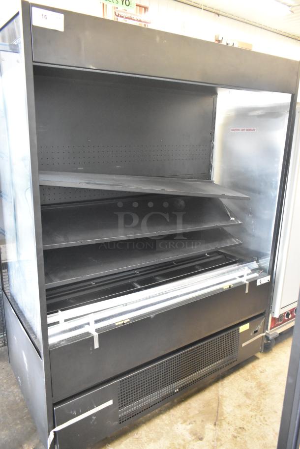 BRAND NEW Avantco 193VOA60B black open air merchandiser. Extra deep, LED lighting, scratch and dent, 115V, 1 phase.