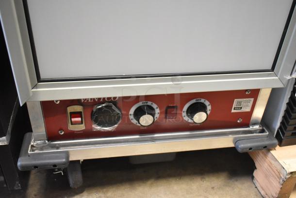 Brand new Avantco HPI-1836 insulated proofing cabinet, clear door, scratch and dent, commercial casters, 115V, 1 phase.