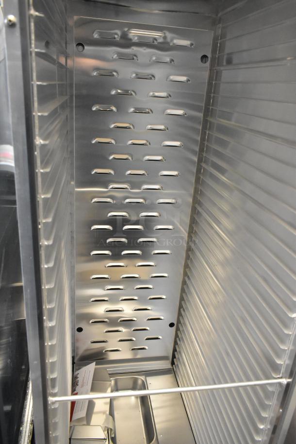 Avantco HPI-1836 commercial heated cabinet interior, new scratch and dent, clear door, on casters, 115V, 1 phase.