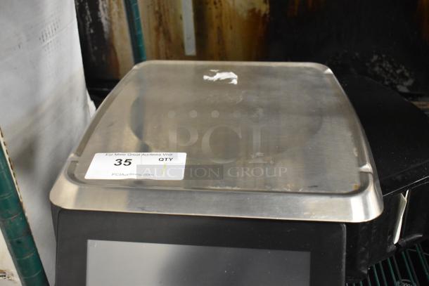 2017 Hobart HTi-7LH26 metal commercial scale, does not power on, visible wear, auction tag with number 35.