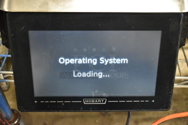 2023 Hobart HTi-7LH4W Metal Commercial Scale, digital display showing "Operating System Loading." Tested, working condition.
