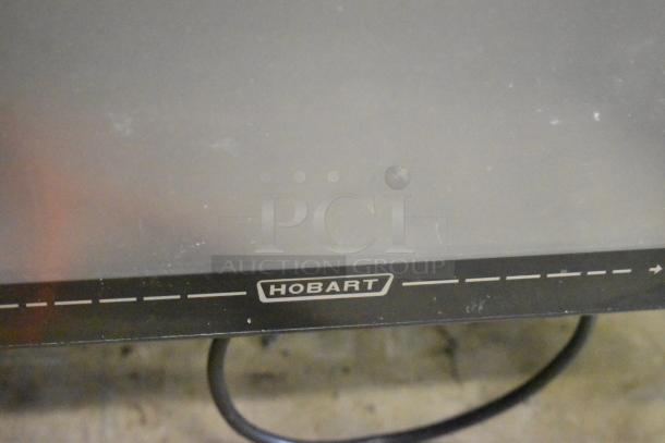 Hobart commercial countertop food scale, metal, broken right button, 120/208-240V, 1 phase, tested and working.
