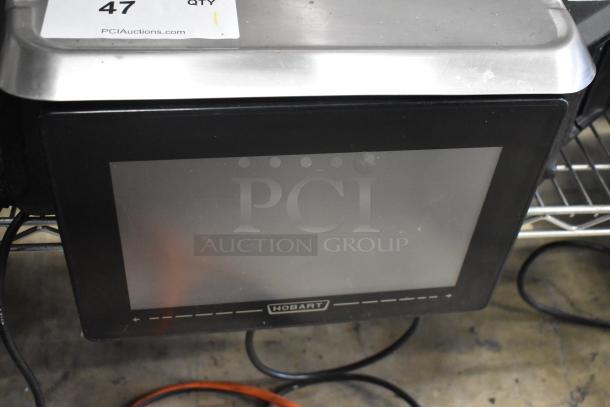 Hobart metal commercial countertop food portioning scale, tested and working, right button broken, 120/208-240V, 1 phase.