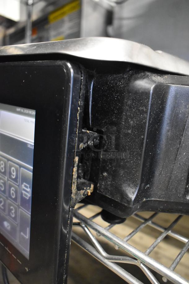 Hobart commercial metal countertop food portioning scale, 120/208-240 volts, 1 phase. Right button broken, tested and working.