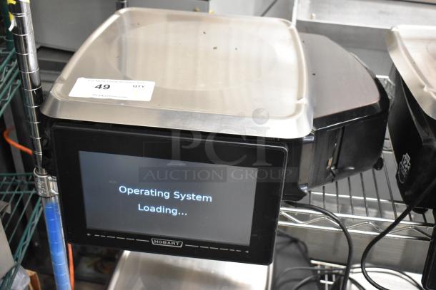 2024 Hobart HTi-7LH4W countertop food portioning scale, stainless steel, touchscreen display, tested, working condition.