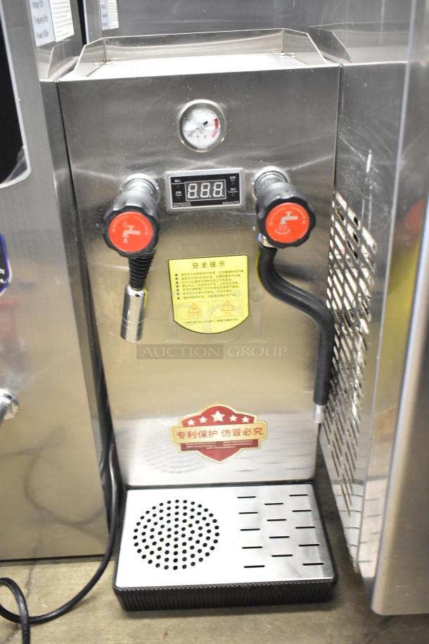 Sonuto SZ-200 Commercial Countertop Hot Water Dispenser, 220V, 1 Phase, digital display, dual nozzles, stainless steel.