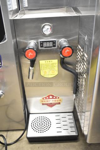 Sonuto SZ-200 Commercial Countertop Hot Water Dispenser, 220V, 1 Phase, digital display, dual nozzles, stainless steel.