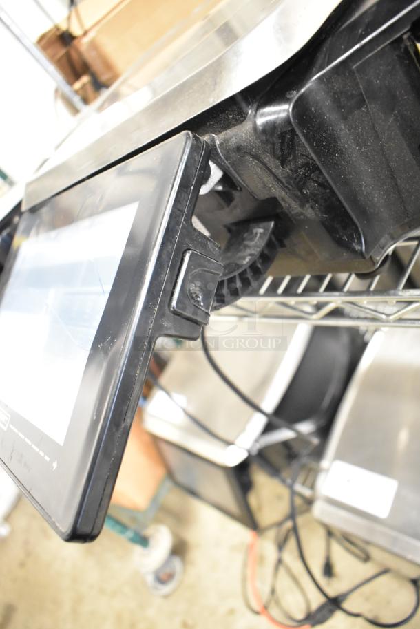 2021 Hobart HTi-7LH4W metal commercial countertop food portioning scale, tested and working, with visible labels and screen.