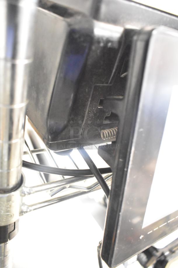 2017 Hobart HTi-7LH26 metal commercial countertop food portioning scale, tested and working, shown from side angle.