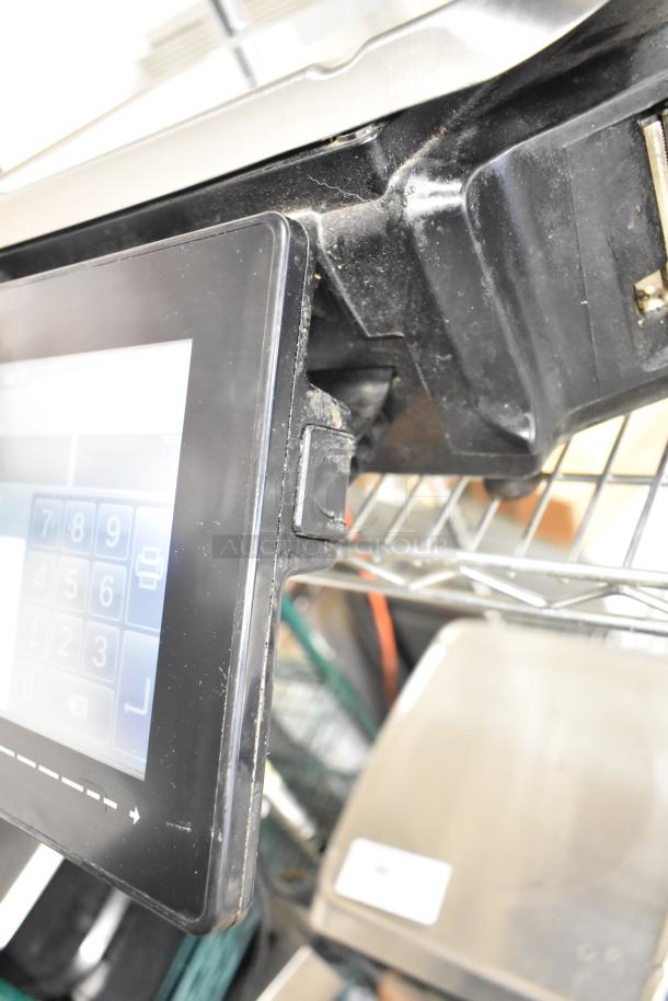 2017 Hobart HTi-7LH26 metal commercial countertop food portioning scale, model HTi-7LH26, touchscreen display, tested and working.