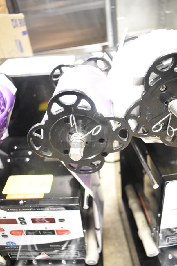 Autata ATT-95N Automatic Plastic Cup Sealing Machine, 115 Volts, 1 Phase, visible controls, excellent condition.