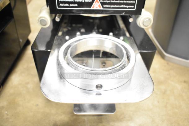 Autata ATT-95N automatic plastic cup sealing machine, 115 volts, 1 phase, featuring automatic safety door.