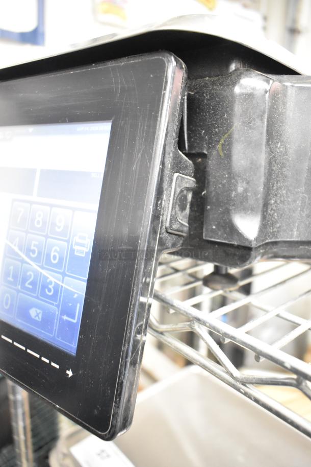 2017 Hobart HTi-LH26 Metal Commercial Countertop Food Portioning Scale, touchscreen, tested working, 120/208-240V, 1 phase.