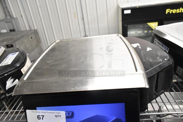 2017 Hobart HTi-7LH26 metal commercial countertop food portioning scale, good condition, no power cord included.