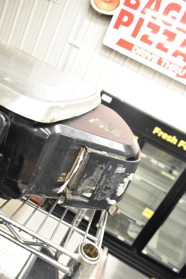 2017 Hobart HTs-LS26 metal commercial countertop food portioning scale, 120/208-240V, tested and working, some wear.