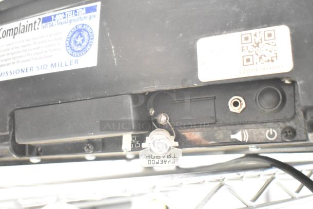 Hobart HTs-LS26 metal commercial scale, labels and QR code visible, tested and working. Suitable for food portioning.