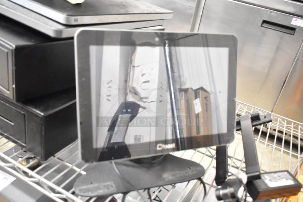 10 various items, including 2 cash drawers and 5 POS monitors. Visible wear, great for resale or business setup.