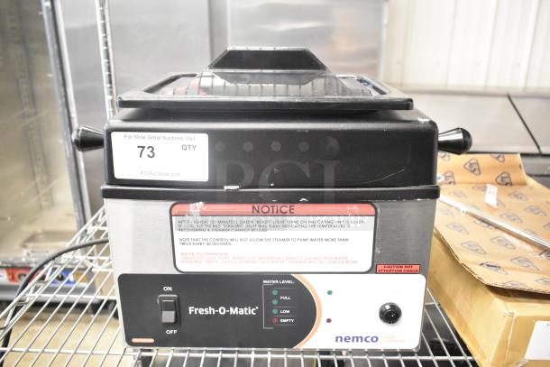 2023 Nemco 6625B Fresh-O-Matic Rethermalizer and Steamer, 120V, countertop model in good condition with operational labels.