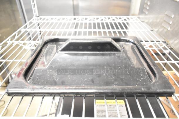 2023 Nemco 6625B Fresh-O-Matic countertop rethermalizer and steamer, black, showing surface detail, 120V, 1 phase.