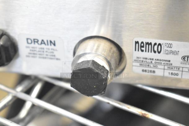 2023 Nemco 6625B Fresh-O-Matic Rethermalizer, silver, with drain and model label, 120V, excellent condition.