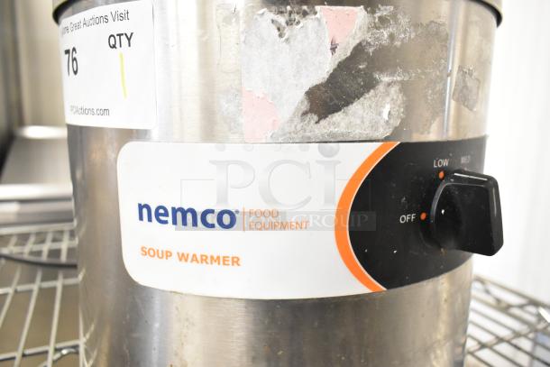 2022 Nemco 6100A, 7 Qt. countertop warmer, 120V, 1 phase. Features control dial; signs of wear on surface.