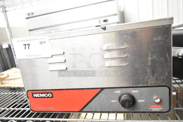 2017 Nemco 6055A countertop food warmer, 120V, used condition with visible wear. Control knob for low to high settings.