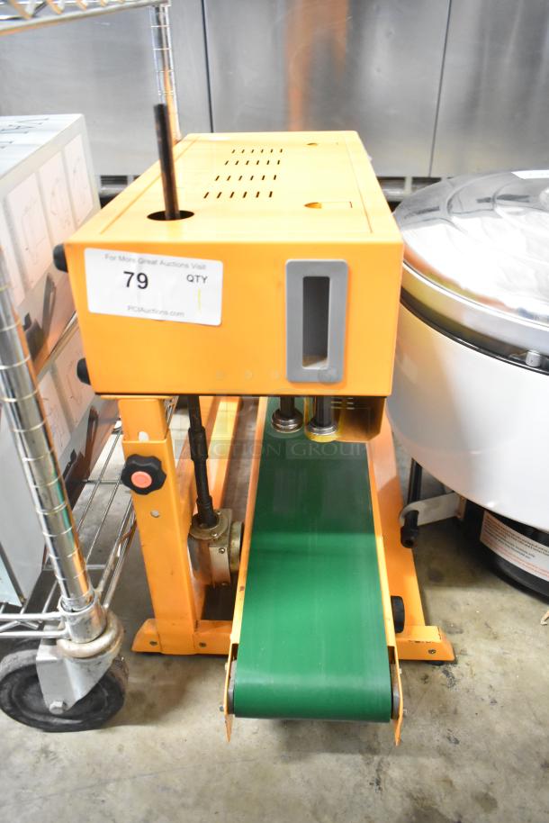 Jorestech CBS-630 countertop continuous band sealer, 110 volts, 1 phase. Features durable build, visible model tag "79".