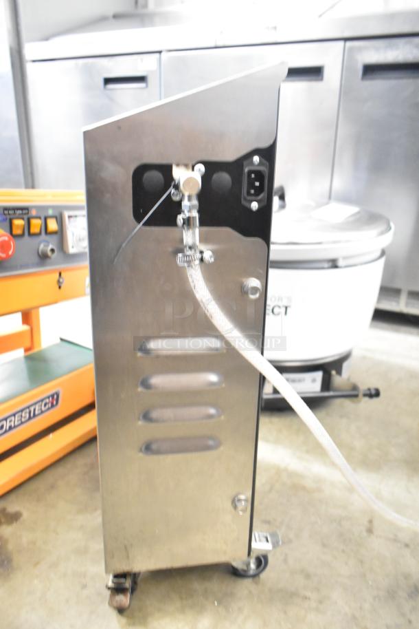 2022 Jun-Air 86R-3MN1-DSBHH stainless steel nitrogen generator for Nitro Brew. Features plug and hose, 120V, 1 phase.
