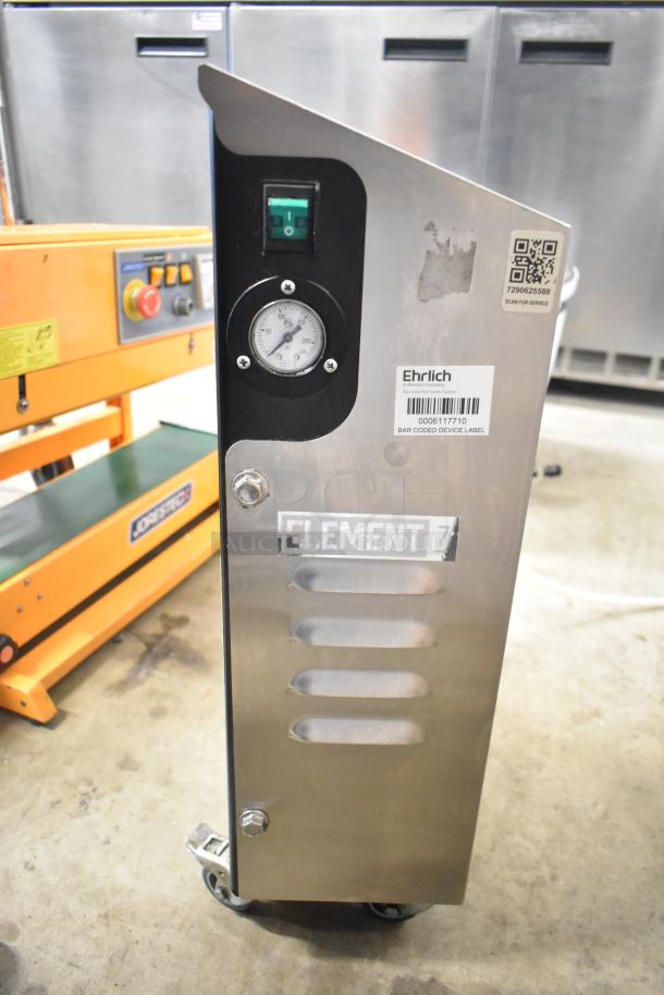 2022 Jun-Air 86R-3MN1-DSBHH stainless steel nitrogen generator for Nitro Brew, 120V, 1 phase, with gauge and label indicators.