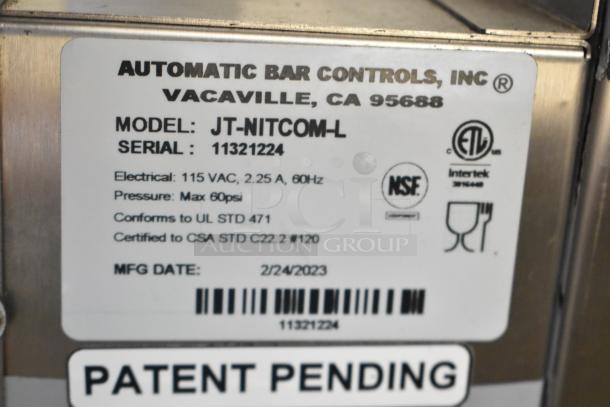 2023 Automatic Bar Controls JT-NITCOM-L stainless steel nitro dispenser; 115V, 1 Phase; max 60psi; patent pending.