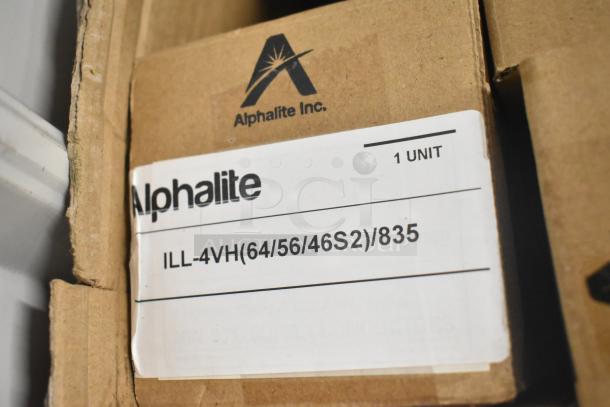 7 Alphalite Infinity LED Linear Strips, model ILL-4VH(64/56/46S2)/835, brand new, scratch and dent condition in box.